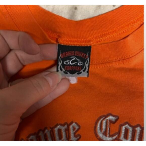 Vintage Biker Tee Orange County Choppers Graphic Orange Men’s L - Picture 4 of 6